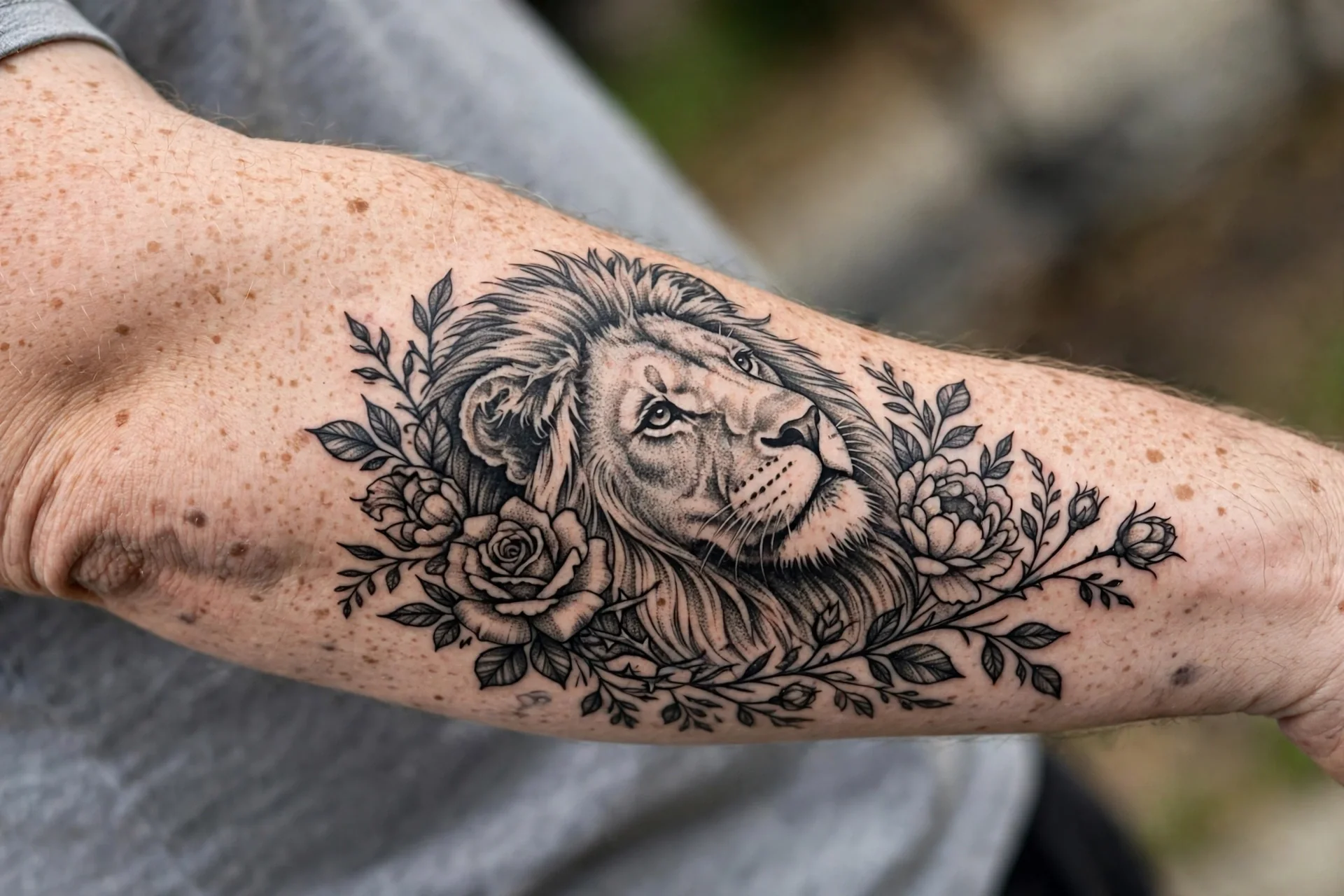 Black and grey tattoo Stoke example