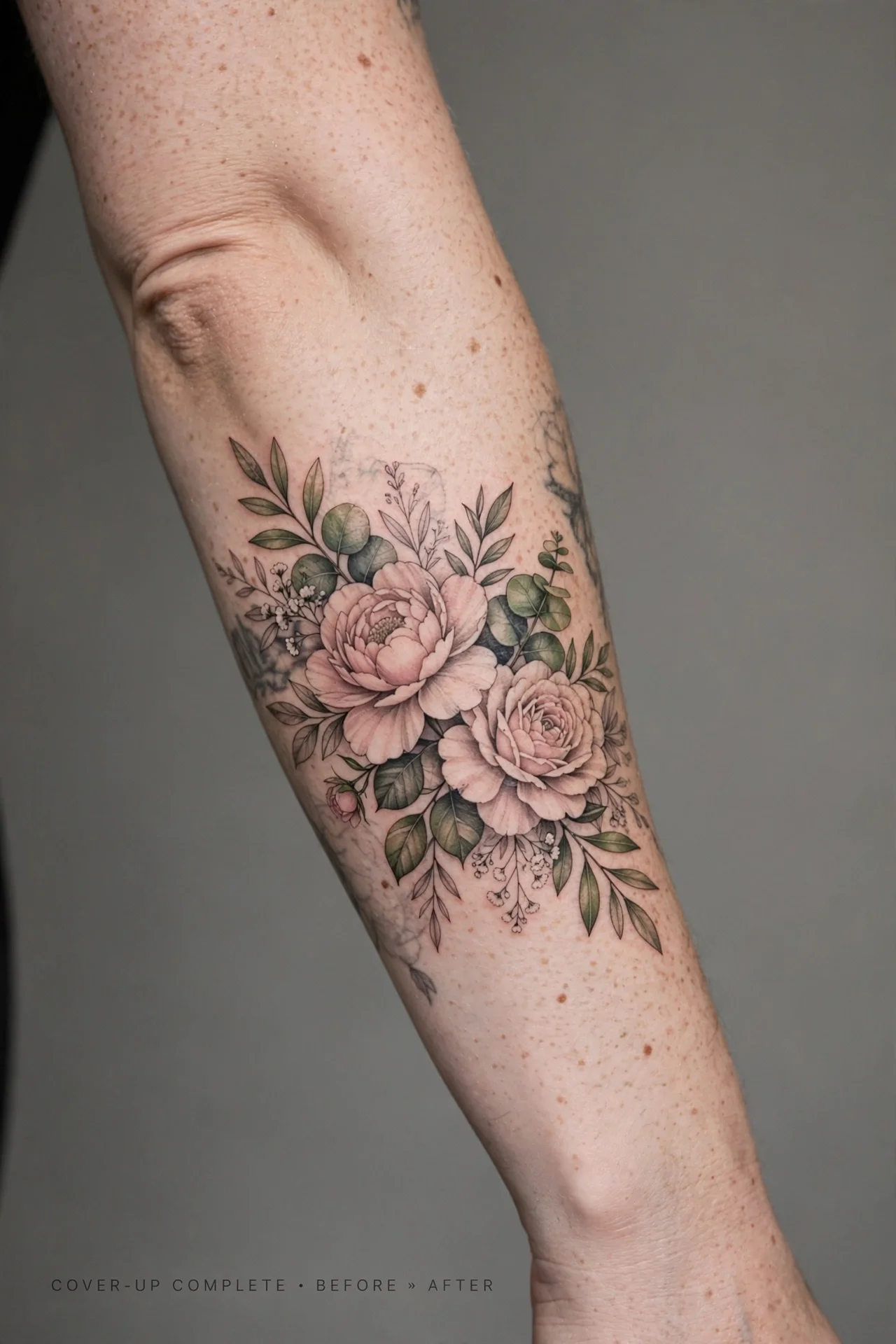 Tattoo cover-up transformation Stoke