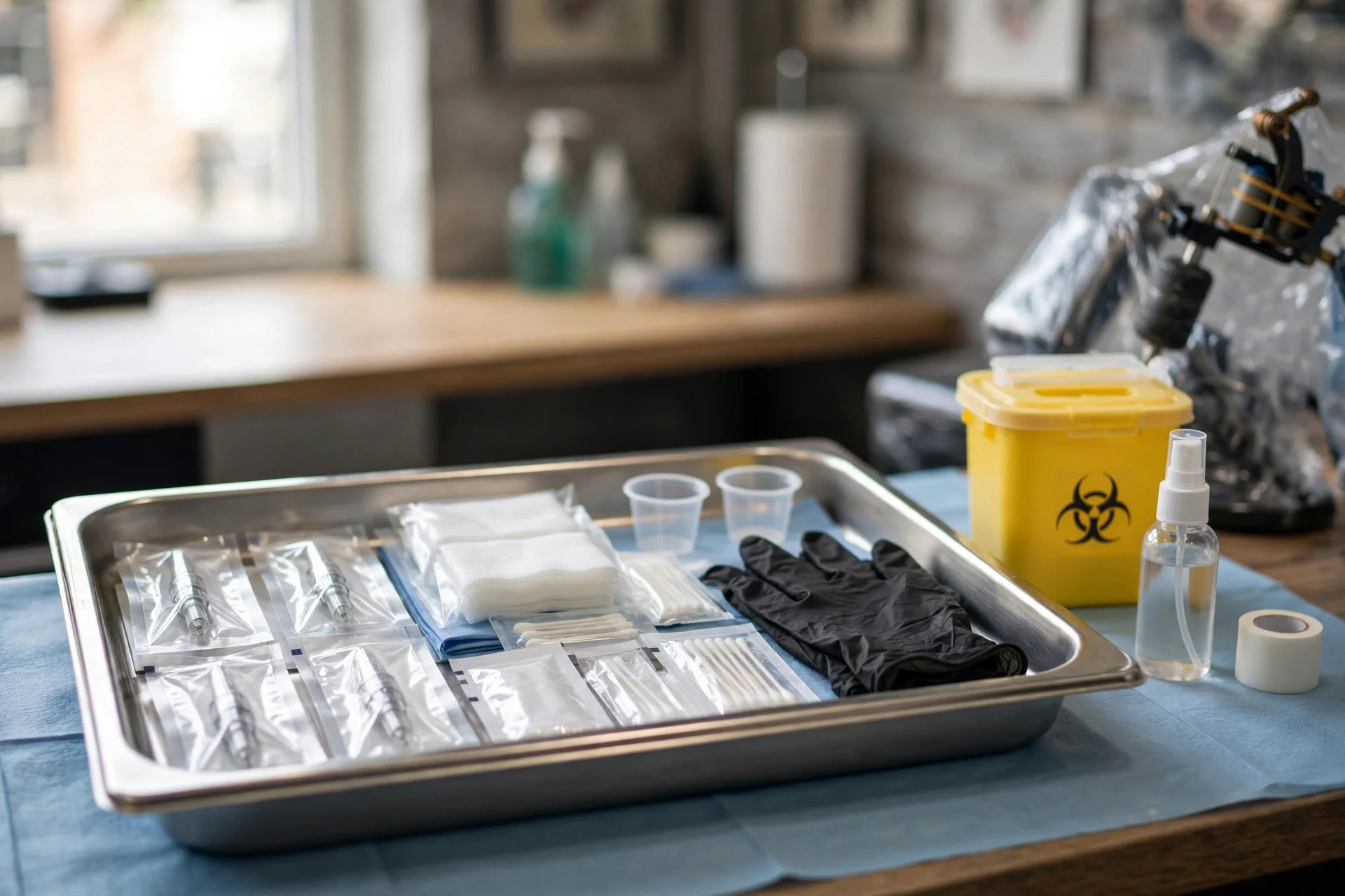 Sterile tattoo setup Stoke studio